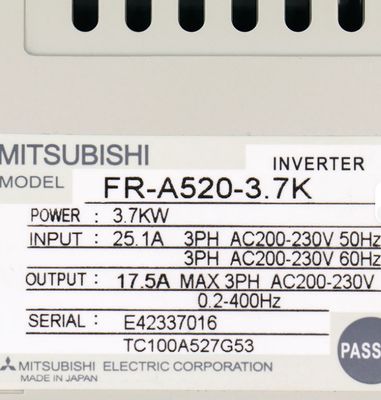 New and Original 1 Year Warranty FR-A520-3.7K Mitsubishi FRA5203.7K PRICE VFD Inverter AC Drive 3.7 Kw 200-240 Vac 3 Phase
