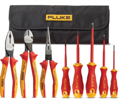 Fluke insulated hand tools starter kit IKST7,Insulation: 5 screwdrivers + 3 pairs of pliers,5067389