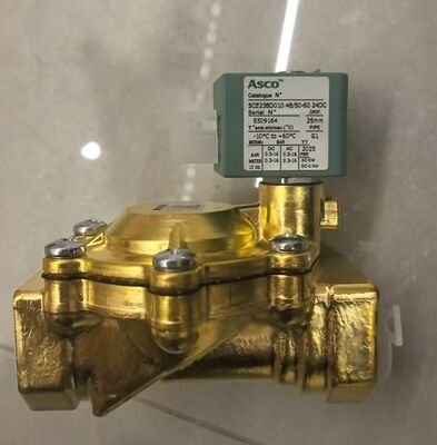 Original ASCO Solenoid Valve 24V DC with 2 1/2 Inch Connection and Brass Material