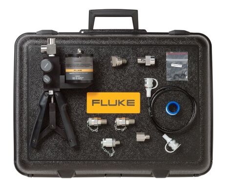 Fluke 700HTPK2 Hydraulic Test Pressure Kit with 10,000 psi 690 bar Range and Hard Case Protection