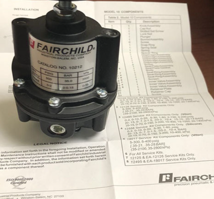 Fairchild Precision Pressure Regulator 10212/10213/10214 Micro-pressure regulation